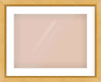 Natural Wood Reverse Frame for 20 × 15in artwork, with Smooth White Single Mount