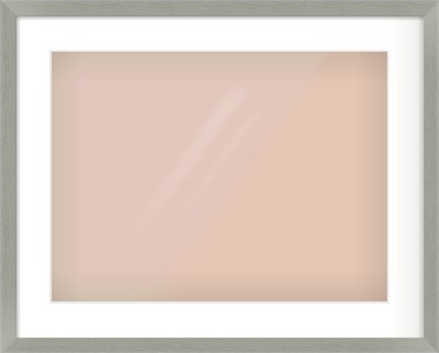 Pale Grey Flat Frame for 20 × 15in artwork, with Smooth White Single Mount