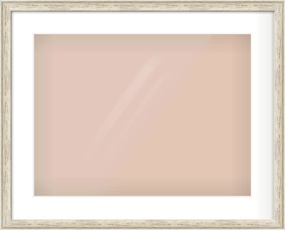 Champagne Silver with Black Sides Cushion Frame for 20 × 15in artwork, with Smooth White Single Mount