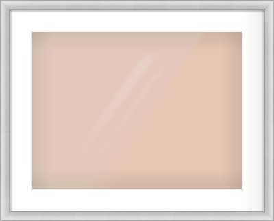 Silver Cushion Frame for 20 × 15in artwork, with Smooth White Single Mount