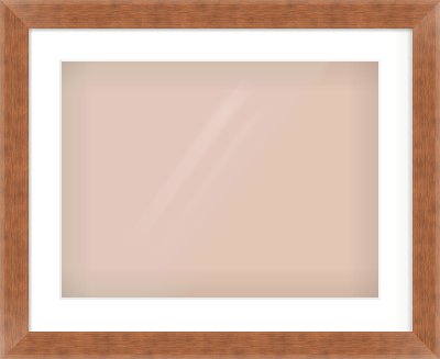 Bronze Flat Frame for 20 × 15in artwork, with Smooth White Single Mount
