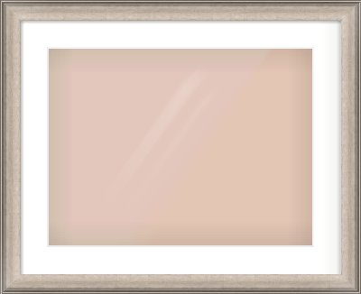 Champagne Silver Scoop Frame for 20 × 15in artwork, with Smooth White Single Mount