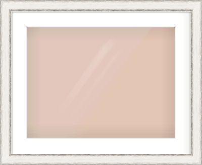 Black/Silver Flat Frame for 20 × 15in artwork, with Smooth White Single Mount