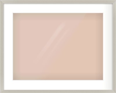Grey Flat Frame for 20 × 15in artwork, with Smooth White Single Mount