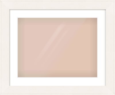 Ivory Flat Frame for 20 × 15in artwork, with Smooth White Single Mount