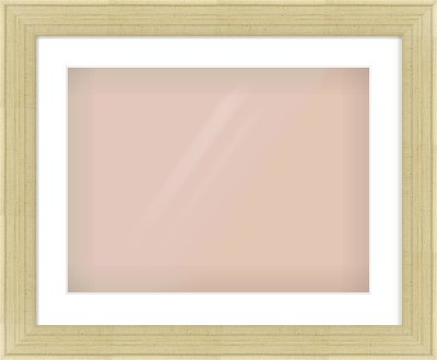 Silver Flat Frame for 20 × 15in artwork, with Smooth White Single Mount