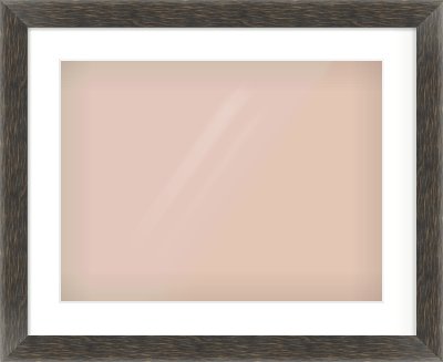 Black Flat Frame for 20 × 15in artwork, with Smooth White Single Mount