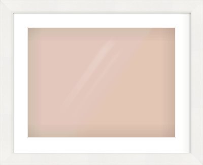 White Beveled Frame for 20 × 15in artwork, with Smooth White Single Mount