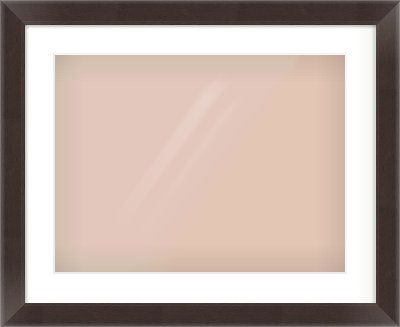 Brown Flat Frame for 20 × 15in artwork, with Smooth White Single Mount