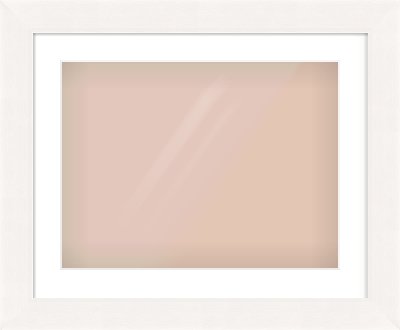 White Beveled Frame for 20 × 15in artwork, with Smooth White Single Mount