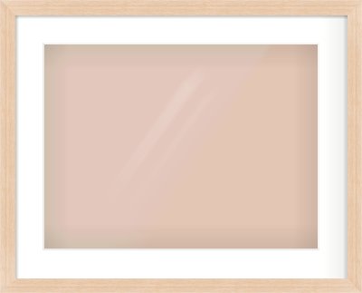 Light Oak Veneer Flat Frame for 20 × 15in artwork, with Smooth White Single Mount