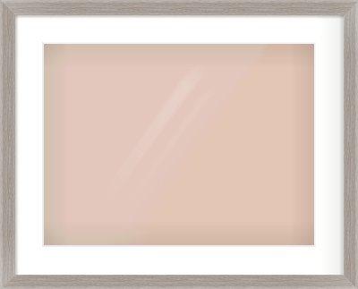 Grey Flat Frame for 20 × 15in artwork, with Smooth White Single Mount
