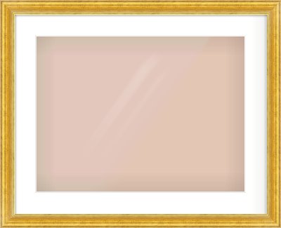Gold Reverse Frame for 20 × 15in artwork, with Smooth White Single Mount