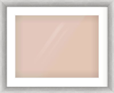 Silver Cushion Frame for 20 × 15in artwork, with Smooth White Single Mount