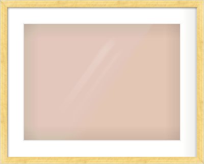 Brushed Gold with Black Sides Flat Frame for 20 × 15in artwork, with Smooth White Single Mount