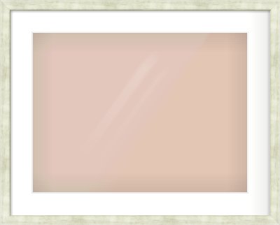 Champagne Flat Frame for 20 × 15in artwork, with Smooth White Single Mount