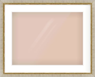 Silver Foil Flat Frame for 20 × 15in artwork, with Smooth White Single Mount