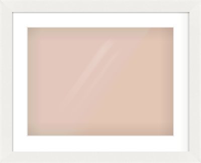 White Flat Frame for 20 × 15in artwork, with Smooth White Single Mount