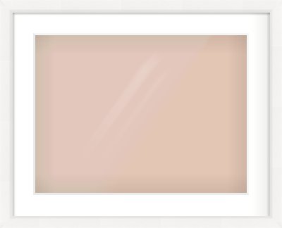 White Beveled Frame for 20 × 15in artwork, with Smooth White Single Mount