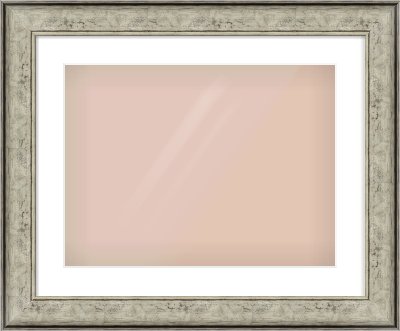 Silver Flat Frame for 20 × 15in artwork, with Smooth White Single Mount