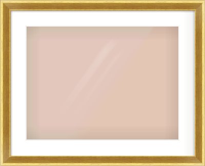 Gold Cushion Frame for 20 × 15in artwork, with Smooth White Single Mount