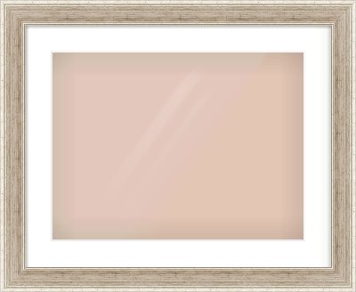 Silver Flat Frame for 20 × 15in artwork, with Smooth White Single Mount