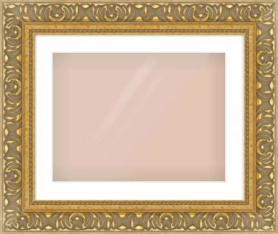 Gold Reverse Frame for 20 × 15in artwork, with Smooth White Single Mount