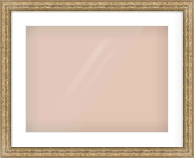 Distressed Gold Dome Frame for 20 × 15in artwork, with Smooth White Single Mount
