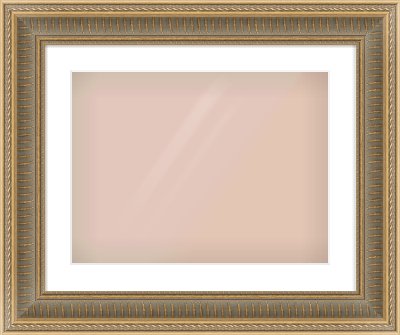 Gold Spoon Frame for 20 × 15in artwork, with Smooth White Single Mount