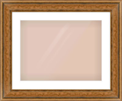 Gold Scoop Frame for 20 × 15in artwork, with Smooth White Single Mount