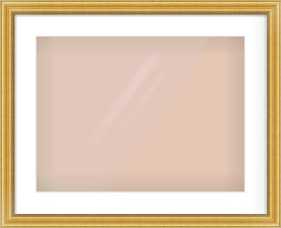 Gold Spoon Frame for 20 × 15in artwork, with Smooth White Single Mount