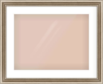 Silver Cushion Frame for 20 × 15in artwork, with Smooth White Single Mount