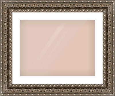 Silver Reverse Frame for 20 × 15in artwork, with Smooth White Single Mount