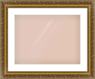 Gold Scoop Frame for 20 × 15in artwork, with Smooth White Single Mount