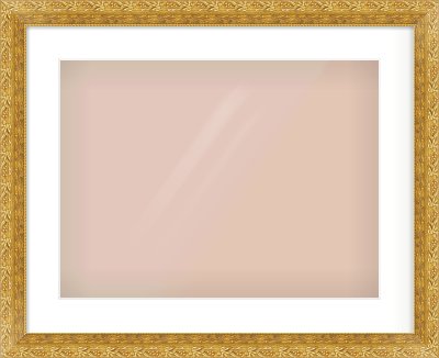 Gold Spoon Frame for 20 × 15in artwork, with Smooth White Single Mount