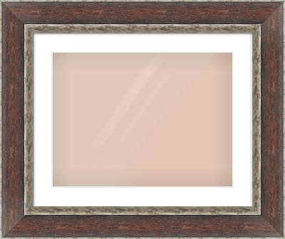 Brown Reverse Frame for 20 × 15in artwork, with Smooth White Single Mount
