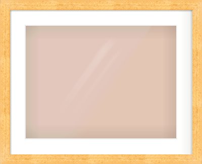 Oak Effect Flat Frame for 20 × 15in artwork, with Smooth White Single Mount