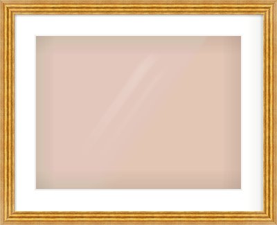 Gold Reverse Frame for 20 × 15in artwork, with Smooth White Single Mount