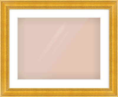 Gold Spoon Frame for 20 × 15in artwork, with Smooth White Single Mount