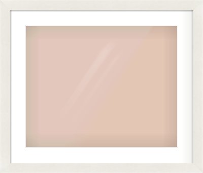 White Flat Frame for 20 × 16in artwork, with Smooth White Single Mount