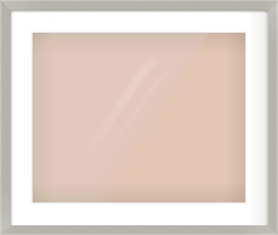 Grey Flat Frame for 20 × 16in artwork, with Smooth White Single Mount