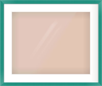 Green Paint Flat Frame for 20 × 16in artwork, with Smooth White Single Mount