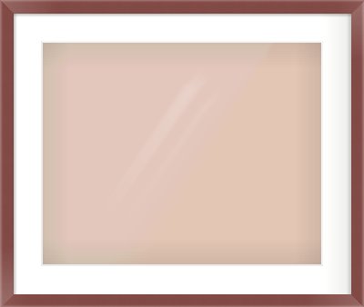 Maroon Paint Flat Frame for 20 × 16in artwork, with Smooth White Single Mount