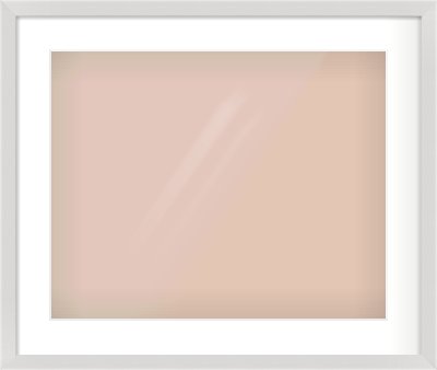 Silver Flat Frame for 20 × 16in artwork, with Smooth White Single Mount