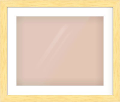 Natural Wood Stepped Flat Frame for 20 × 16in artwork, with Smooth White Single Mount