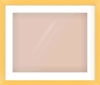Yellow Paint Flat Frame for 20 × 16in artwork, with Smooth White Single Mount