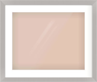 Grey Flat Frame for 20 × 16in artwork, with Smooth White Single Mount