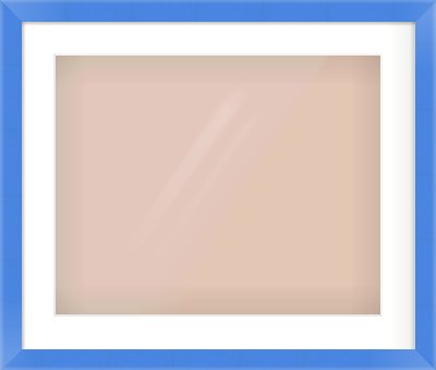 Light Blue Paint Flat Frame for 20 × 16in artwork, with Smooth White Single Mount