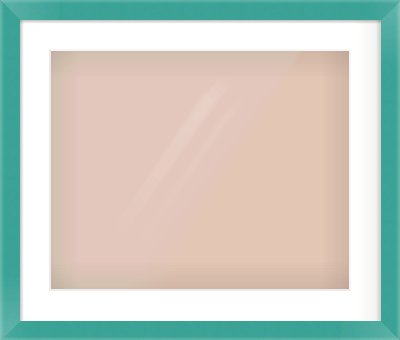 Green Paint Flat Frame for 20 × 16in artwork, with Smooth White Single Mount
