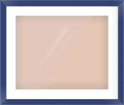 Blue Paint Flat Frame for 20 × 16in artwork, with Smooth White Single Mount